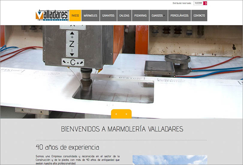 Marmolería Valladares · Web de productos